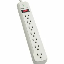 Tripp Lite by Eaton Protect It! 7-Outlet Surge Protector 6 ft. Cord 1080 Joules Diagnostic LED Light Gray Housing