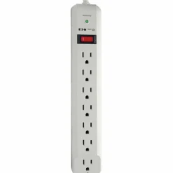 Tripp Lite by Eaton Protect It! 7-Outlet Surge Protector 6 ft. Cord 1080 Joules Diagnostic LED Light Gray Housing