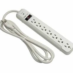 Tripp Lite by Eaton Protect It! 7-Outlet Surge Protector 6 ft. Cord 1080 Joules Diagnostic LED Light Gray Housing