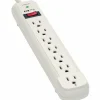 Tripp Lite by Eaton Protect It! Surge Suppressor, 7 AC Outlets, 25 ft Cord, 1,080 J, Light Gray