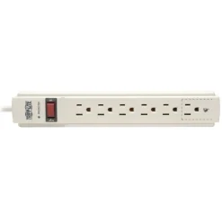 Tripp Lite by Eaton Protect It! Surge Suppressor, 6 AC Outlets, 4 ft. Cord, 790 J, Light Gray