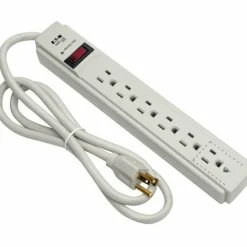 Tripp Lite by Eaton Protect It! Surge Suppressor, 6 AC Outlets, 4 ft. Cord, 790 J, Light Gray