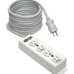 Tripp Lite by Eaton Safe-IT Medical-Grade Power Strip UL 1363 4 Hospital-Grade Outlets Antimicrobial 15 ft. (4.57 m) Cord