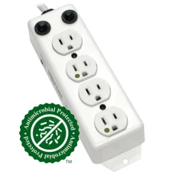 Tripp Lite by Eaton Safe-IT UL 1363A Medical-Grade Power Strip for Patient-Care Vicinity 4x 15A Hospital-Grade Outlets Safety Covers 7 ft. Cord