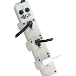 Tripp Lite by Eaton Safe-IT UL 1363A Medical-Grade Power Strip for Patient-Care Vicinity 6x Hospital-Grade Outlets 15 ft. Right-Angle Cord