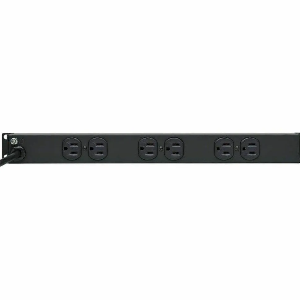 Tripp Lite by Eaton 1U Rack-Mount Power Strip 120V 15A 5-15P 12 Outlets (6 Front-Facing 6-Rear-Facing) 15 ft. (4.57 m) Cord