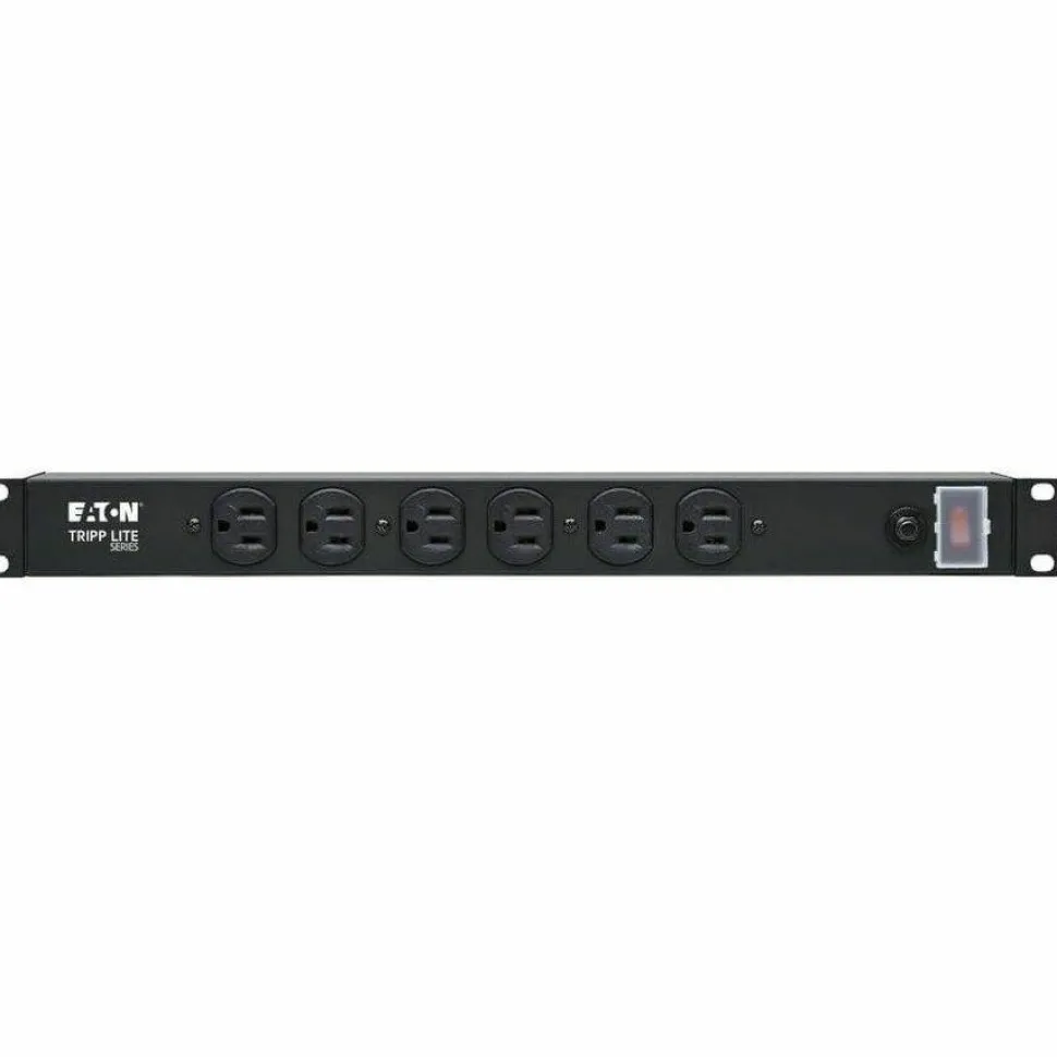 Tripp Lite by Eaton 1U Rack-Mount Power Strip 120V 15A 5-15P 12 Outlets (6 Front-Facing 6-Rear-Facing) 15 ft. (4.57 m) Cord