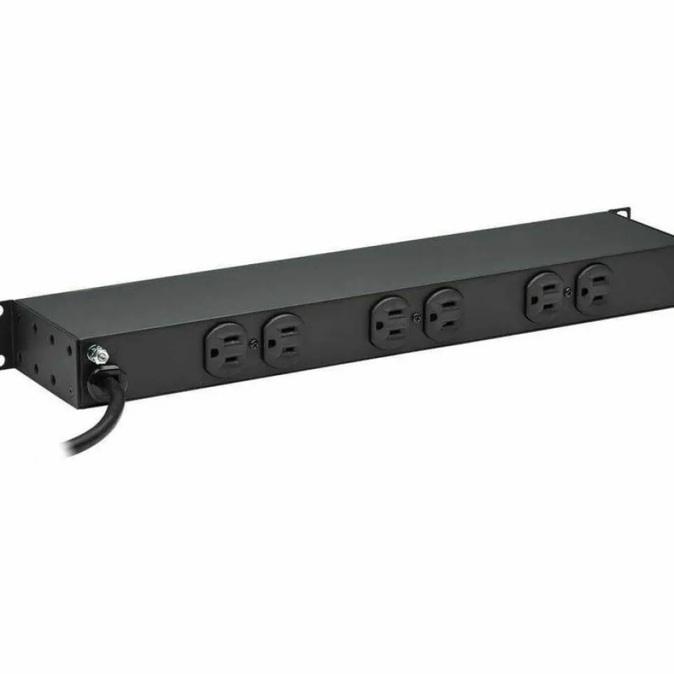Tripp Lite by Eaton 1U Rack-Mount Power Strip 120V 15A 5-15P 12 Outlets (6 Front-Facing 6-Rear-Facing) 15 ft. (4.57 m) Cord
