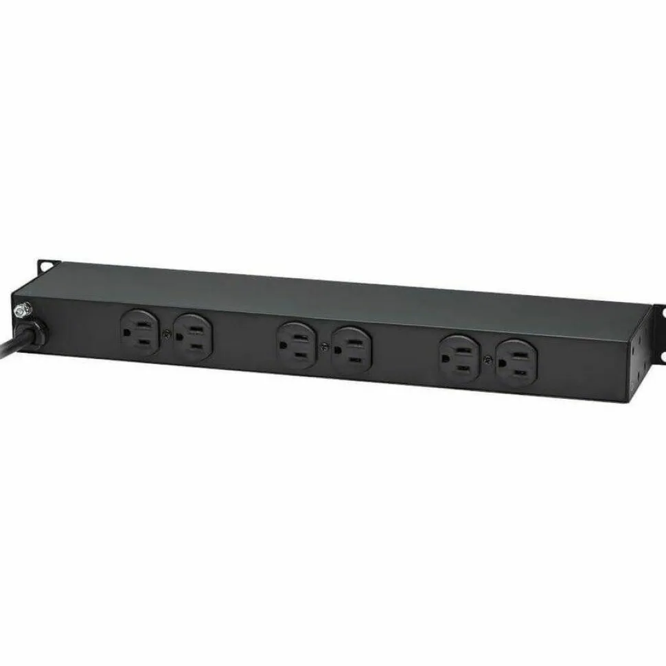 Tripp Lite by Eaton 1U Rack-Mount Power Strip 120V 15A 5-15P 12 Outlets (6 Front-Facing 6-Rear-Facing) 15 ft. (4.57 m) Cord