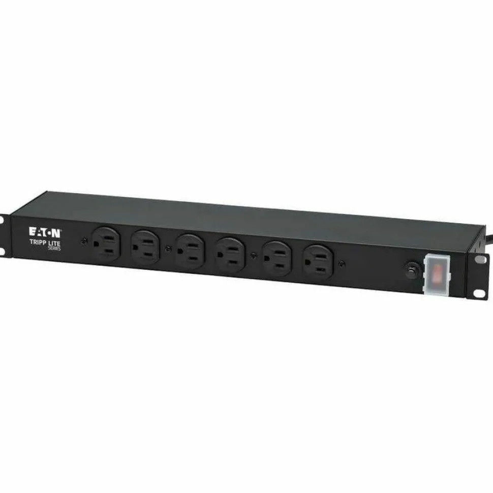 Tripp Lite by Eaton 1U Rack-Mount Power Strip 120V 15A 5-15P 12 Outlets (6 Front-Facing 6-Rear-Facing) 15 ft. (4.57 m) Cord