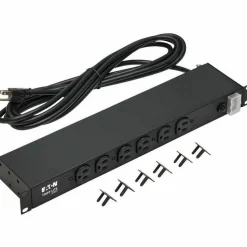 Tripp Lite by Eaton 1U Rack-Mount Power Strip 120V 15A 5-15P 12 Outlets (6 Front-Facing 6-Rear-Facing) 15 ft. (4.57 m) Cord