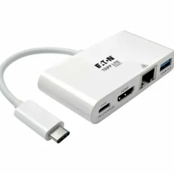 Tripp Lite by Eaton USB 3.1 Gen 1 USB-C to HDMI Adapter, USB-A/USB-C PD Charging/Gigabit Ethernet, 3