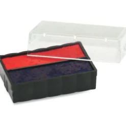 Trodat E4850L Replacement Ink Pad - Red, Blue Ink - Plastic - 1 Each