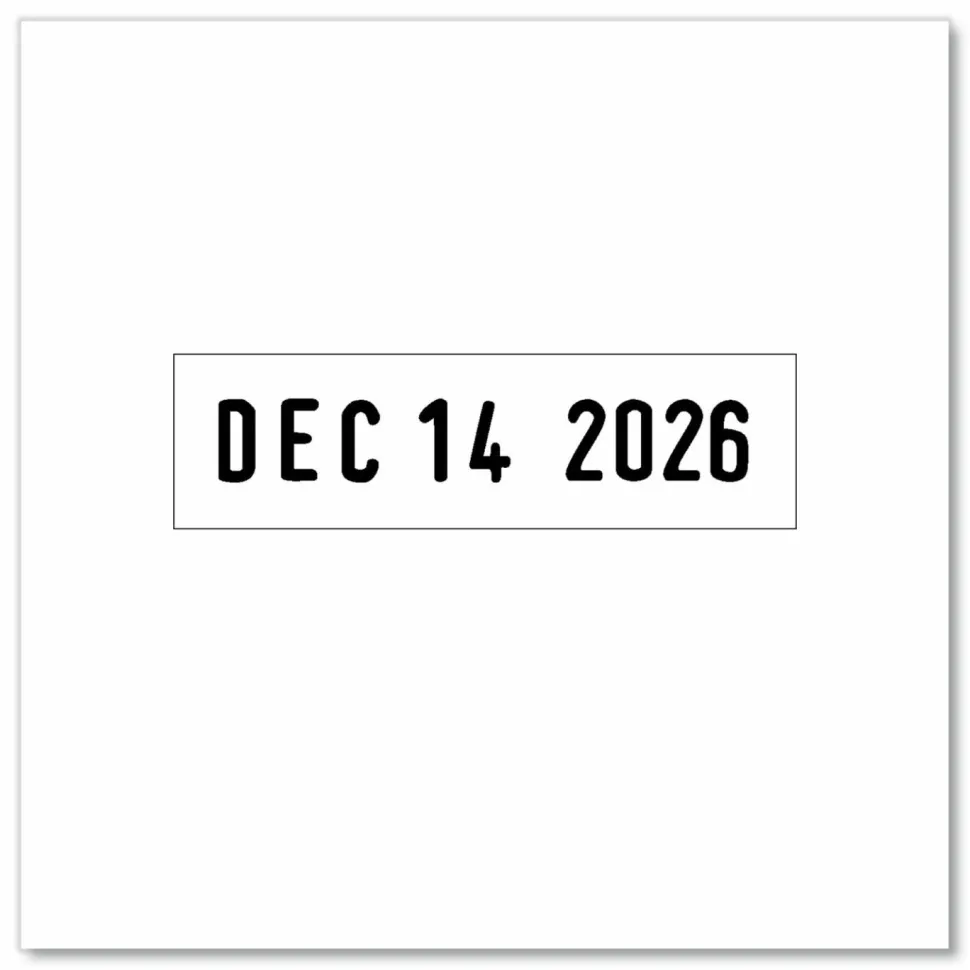 Trodat 4820 Self-Inking Stamp, Date Only, 3/8" x 1 5/8", 65% Recycled, Black