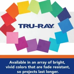 Tru-Ray Construction Paper, 50% Recycled, 18" x 24", Blue, Pack Of 50