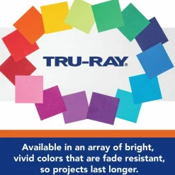 Tru-Ray Construction Paper, 50% Recycled, 18" x 24", Yellow, Pack Of 50
