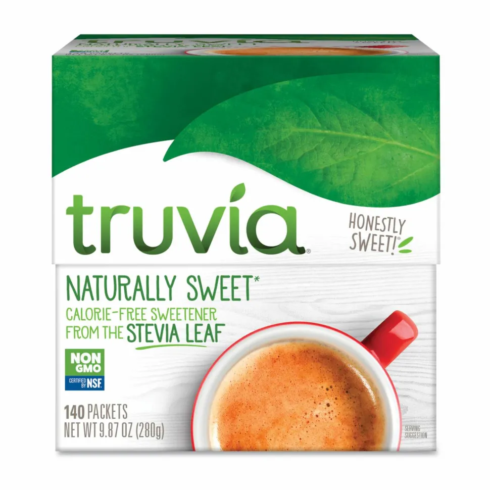 Truvia Natural Sugar Substitute, 0.12 oz Packet, 140/Box
