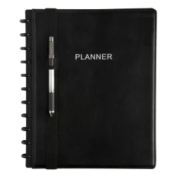 TUL Discbound Notebook Pen Loop Holders, Letter/Junior Sizes, Black, Set Of 2 Holders