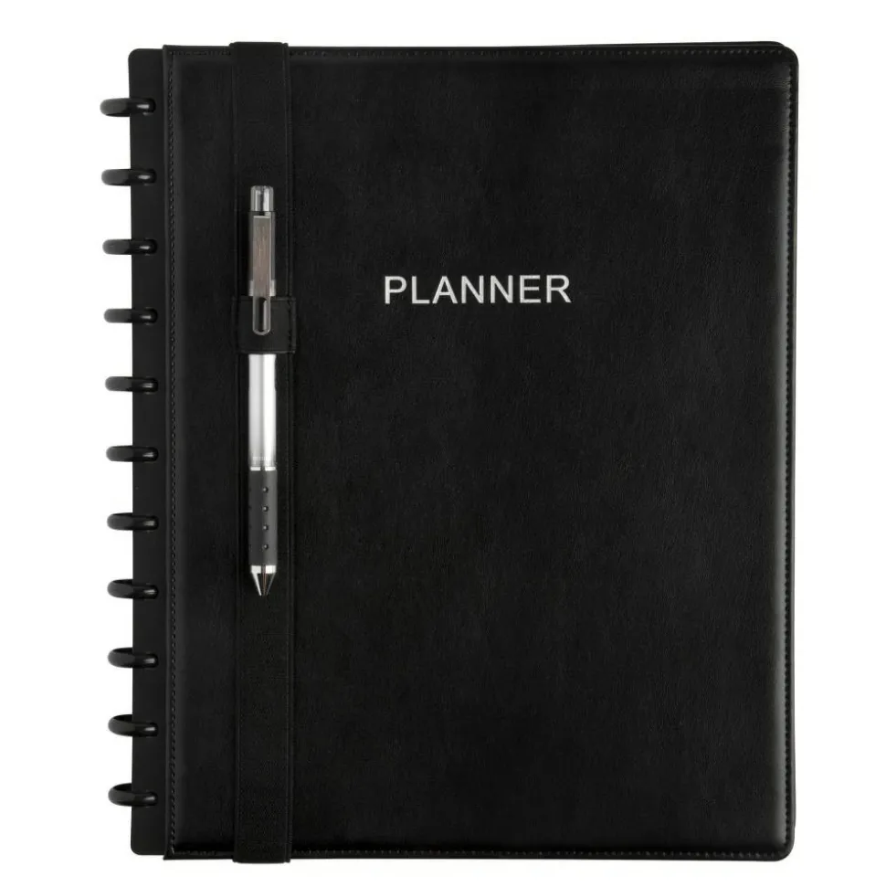 TUL Discbound Notebook Pen Loop Holders, Letter/Junior Sizes, Black, Set Of 2 Holders