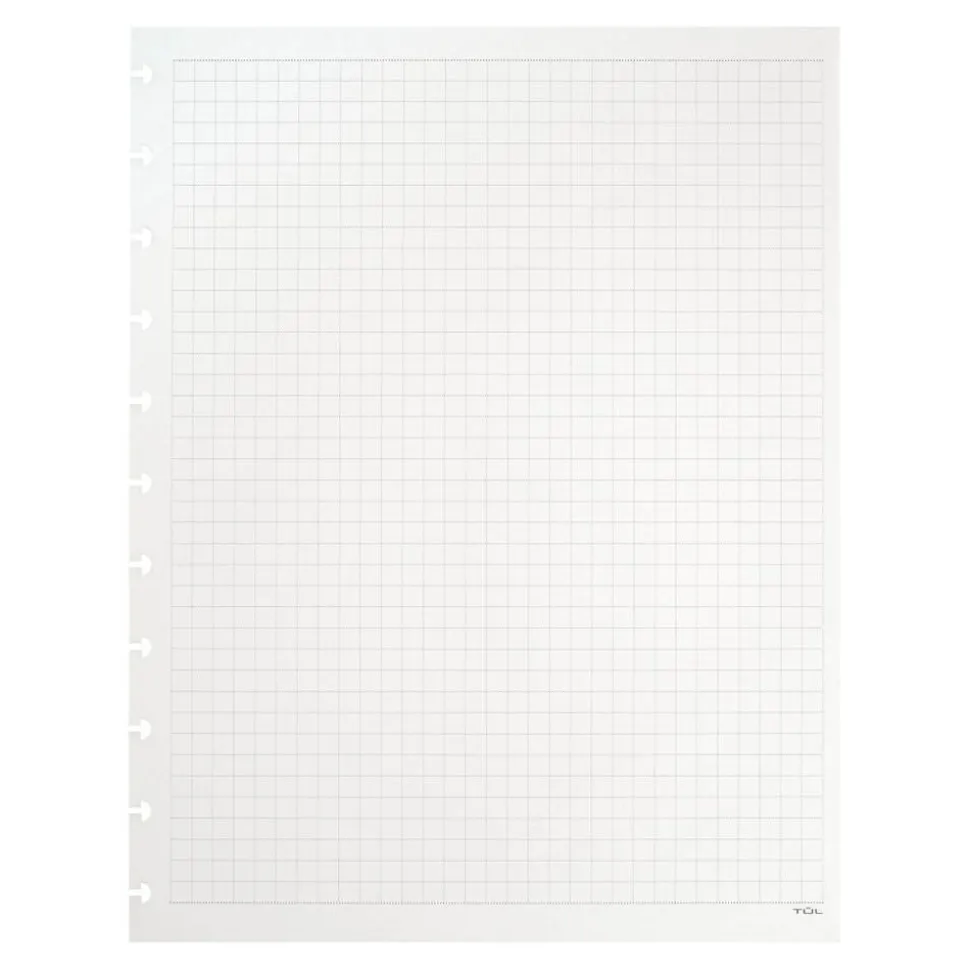 TUL Discbound Notebook Refill Pages, Letter Size, Graph Ruled, 50 Sheets, White