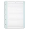 TUL Discbound Notebook Task Pad, 4" x 5-1/2", 50 Sheets, Teal/White