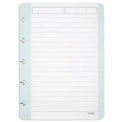 TUL Discbound Notebook Task Pad, 4" x 5-1/2", 50 Sheets, Teal/White