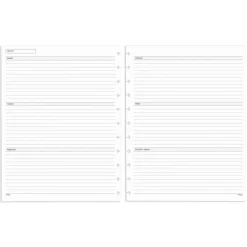 TUL Discbound Undated Weekly/Monthly Refill Pages, Letter Size, 68 Sheets, Undated Calendar