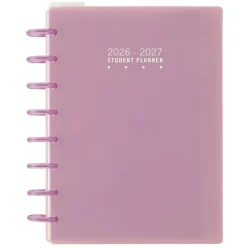 2026-2027 TUL Discbound Weekly/Monthly Student Planner, Junior Size, Pink, July To June, 2026 to 2027 Calendar