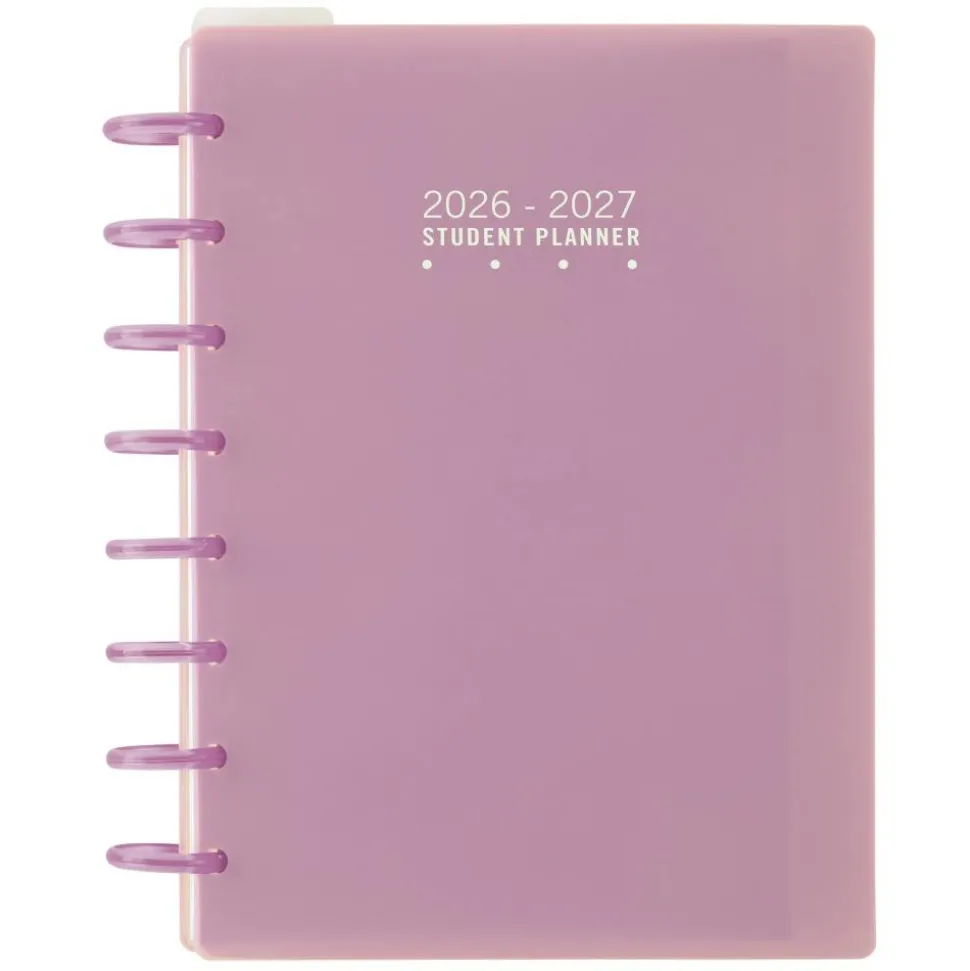 2026-2027 TUL Discbound Weekly/Monthly Student Planner, Junior Size, Pink, July To June, 2026 to 2027 Calendar