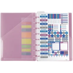 2026-2027 TUL Discbound Weekly/Monthly Student Planner, Junior Size, Pink, July To June, 2026 to 2027 Calendar