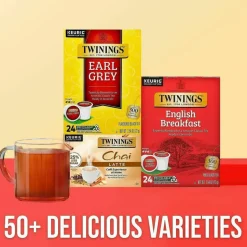 Twinings Earl Grey Tea, Keurig K-Cup Pods, 24/Box