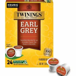 Twinings Earl Grey Tea, Keurig K-Cup Pods, 24/Box