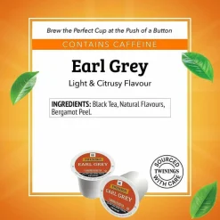 Twinings Earl Grey Tea, Keurig K-Cup Pods, 24/Box