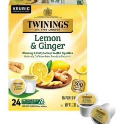 Twinings of London Lemon & Ginger Herbal Tea K-Cup