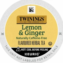 Twinings of London Lemon & Ginger Herbal Tea K-Cup