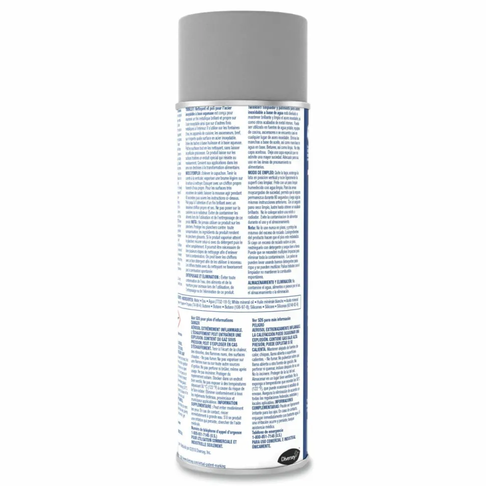 Twinkle Stainless Steel Cleaner and Polish, 17 oz Aerosol Spray, 12/Carton