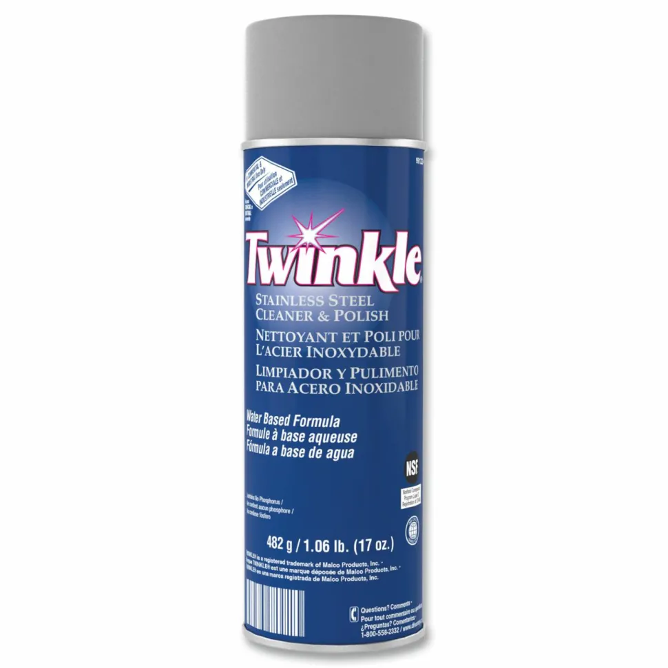 Twinkle Stainless Steel Cleaner and Polish, 17 oz Aerosol Spray