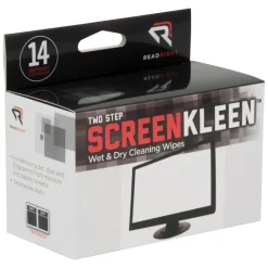 Two Step ScreenKleen Wet and Dry Cleaning Wipes, 5 x 5, 14/Box
