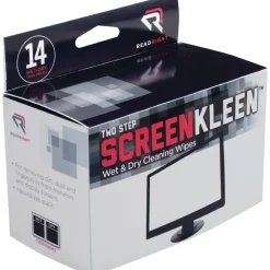 Two Step ScreenKleen Wet and Dry Cleaning Wipes, 5 x 5, 14/Box