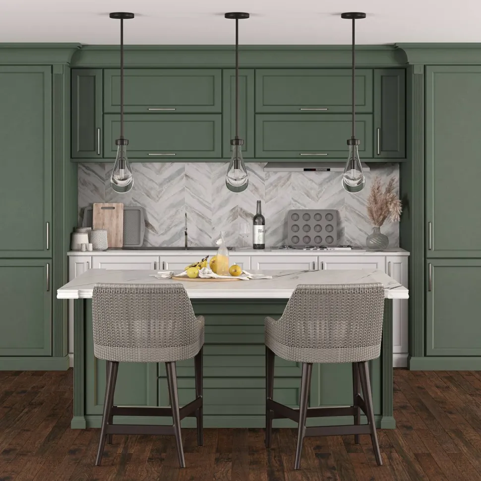 Twyla 5" Wide Pendant with Glass Shade in Blackened Bronze/Clear