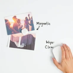 U Brands Contempo Magnetic Dry-Erase Board, 14" X 11", White Plastic Frame (252U00-04)