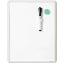 U Brands Contempo Magnetic Dry-Erase Board, 14" X 11", White Plastic Frame (252U00-04)