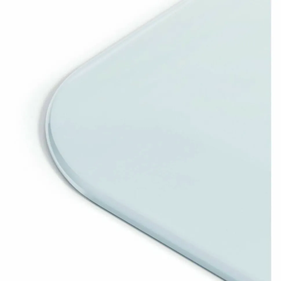 U Brands Frameless Magnetic Cubicle/Wall Glass Dry Erase Board, 12" X 12", Frosted White