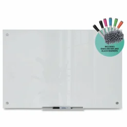 U Brands Magnetic Glass Dry Erase Board Value Pack, 36