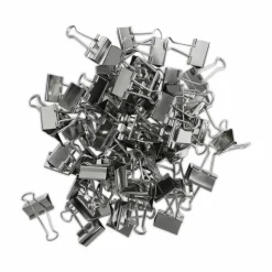 U Brands Binder Clips, Medium, Silver, 72/Pack