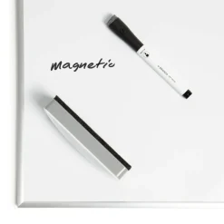 U Brands Side Magnetic Dry-Erase Board Eraser, 2" x 4-11/16" x 1", White