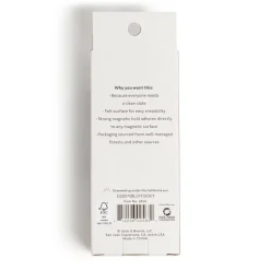 U Brands Side Magnetic Dry-Erase Board Eraser, 2" x 4-11/16" x 1", White