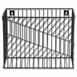 U Brands Vena Hanging File Basket, Letter Size, 6.85" Long, Black