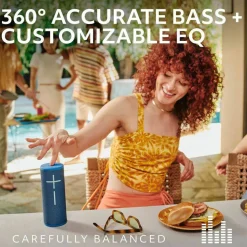 Ultimate Ears BOOM 4 Portable Waterproof Bluetooth Speaker With 360-Degree, Bold, Immersive, Crystal-Clear Sound, Floating Speaker With 15-Hour Battery and 147ft (45m) Range, Blue