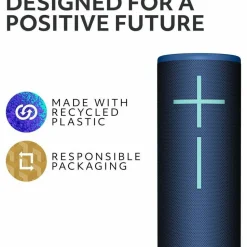 Ultimate Ears BOOM 4 Portable Waterproof Bluetooth Speaker With 360-Degree, Bold, Immersive, Crystal-Clear Sound, Floating Speaker With 15-Hour Battery and 147ft (45m) Range, Blue